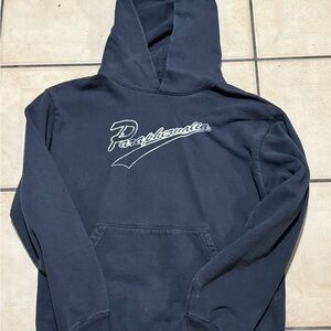 Men's Navy Pullover Hoodie with Script Logo